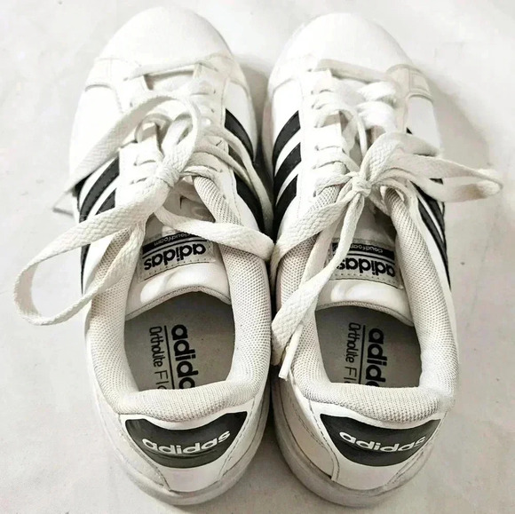 Adidas Ortholite Float  Cloudfoam Classic White Sneaker Black Stripe sz 7… - Picture 5 of 9